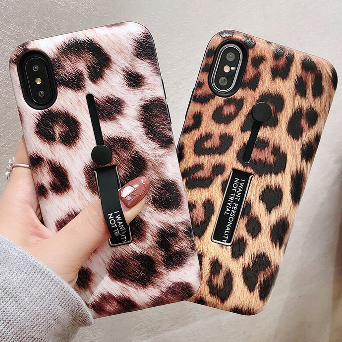 Leopard Print Ring Case For iPhone - InchCase