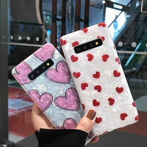 Love Heart Marble Case For Samsung - InchCase