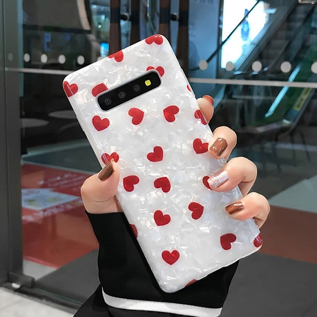 Love Heart Marble Case For Samsung - InchCase