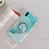 Crack Marble Holder Grip Case For iPhone - InchCase