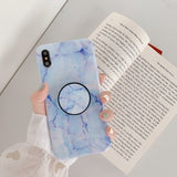 Crack Marble Holder Grip Case For iPhone - InchCase