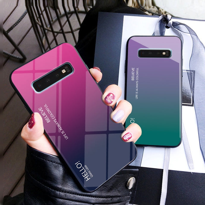 Gradient Tempered Glass Case For Samsung - InchCase