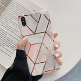 Pink Geometric Electroplated Case For iPhone - InchCase