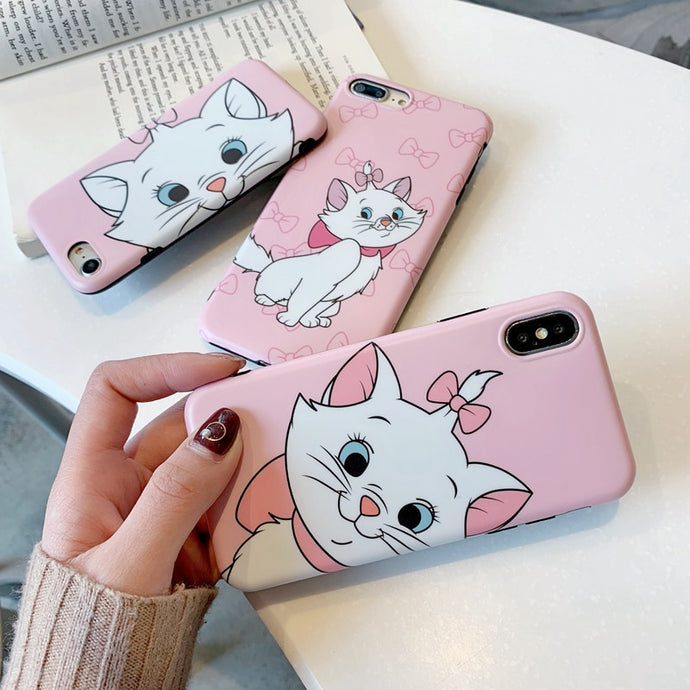 Pink Cute Cat Case For iPhone